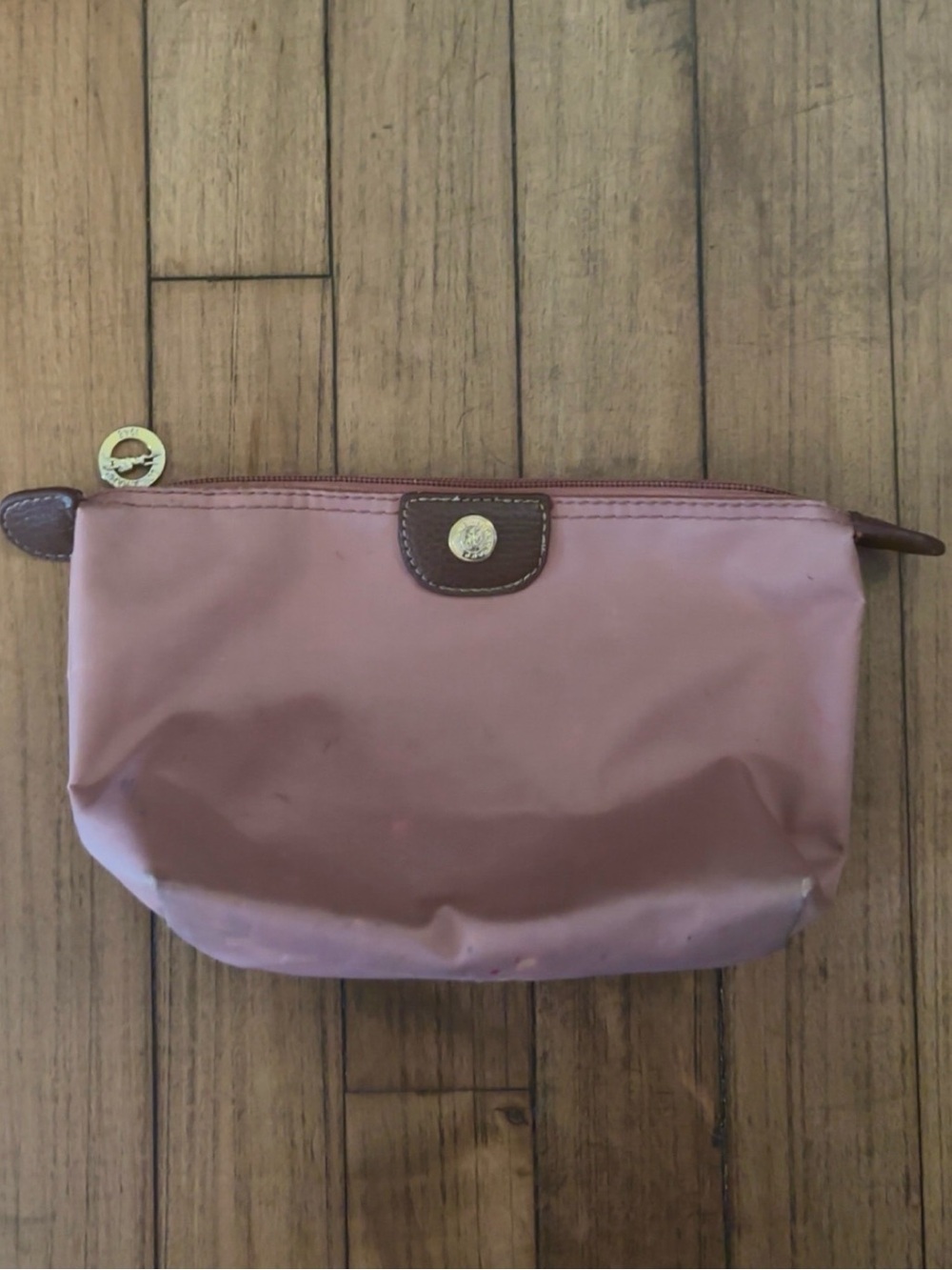 Longchamp Pink Pouch Cosmetic Bag - Small Travel Organizer